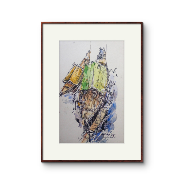 Aerial View of River Life